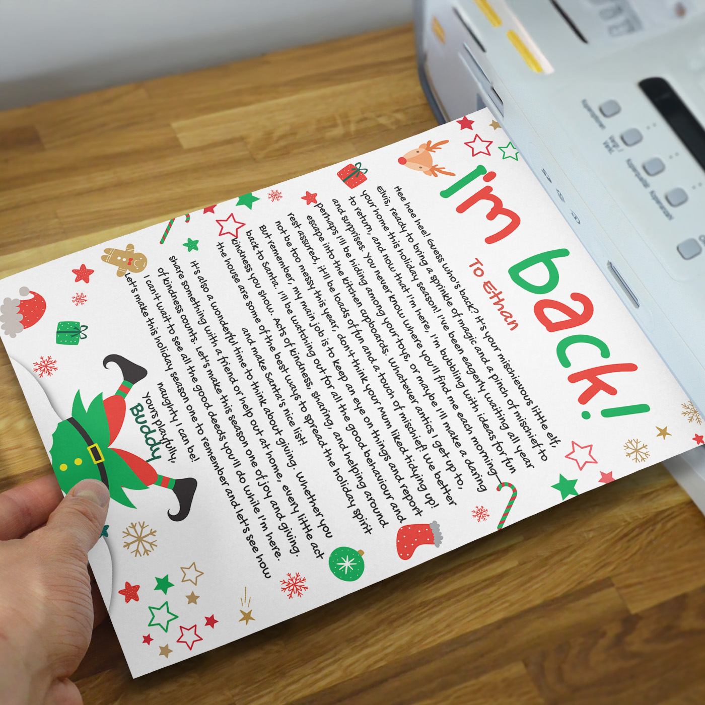 Print-at-Home Elf on the Shelf Letter